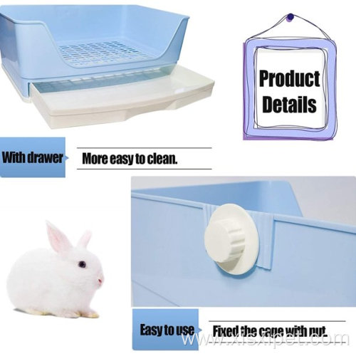 Rabbit Litter Box Trainer Potty Corner Toilet Drawer